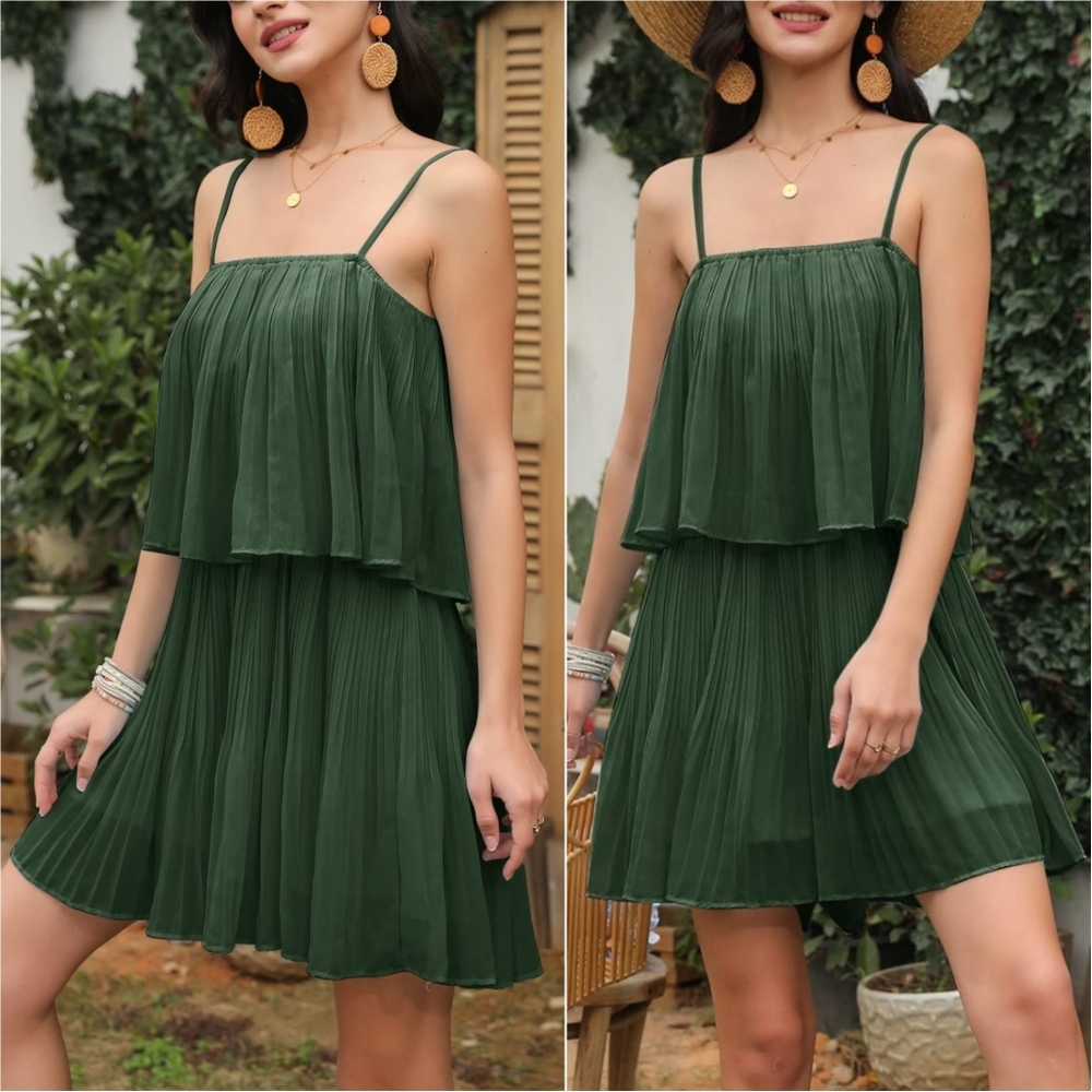 Luella Ruffle Romper - Green - Picture 1 of 5